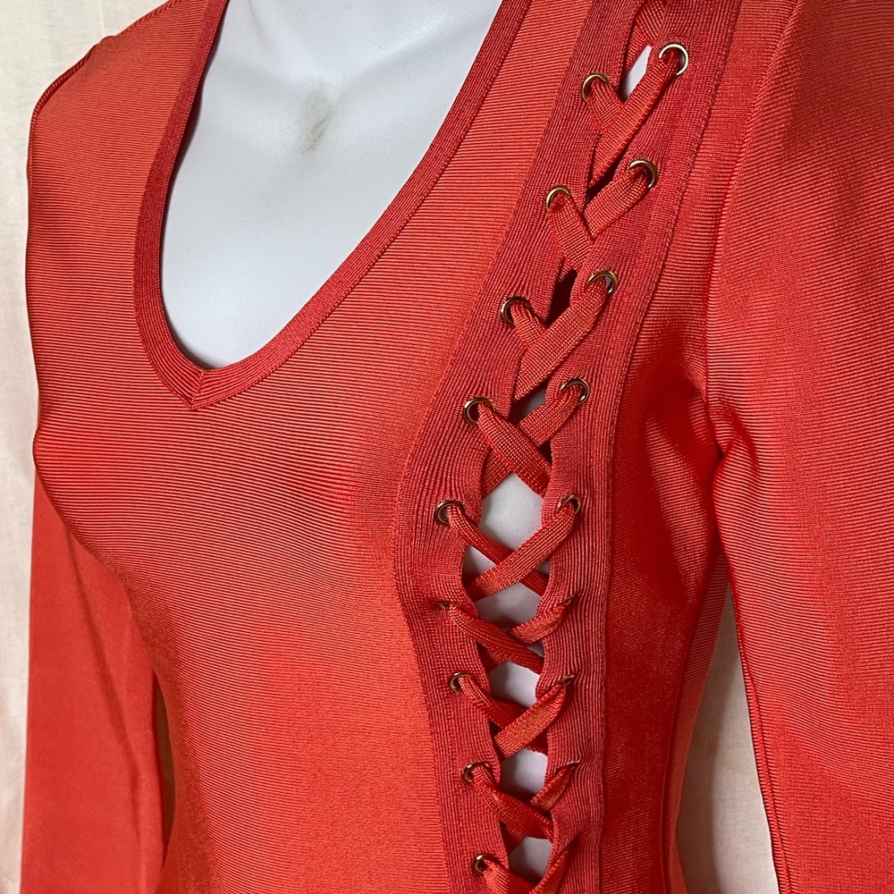Bodycon Orange Dress - Picture 3 of 8